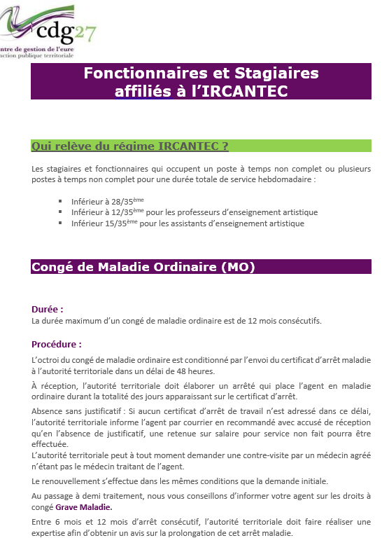 Congé Maladie Contractuel Fonction Publique